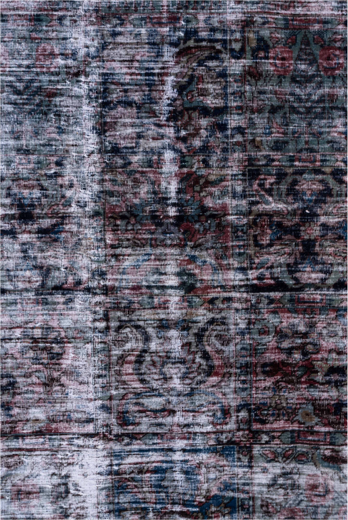 Vintage Distressed Area Rug (6' x 7')